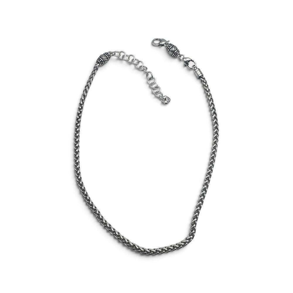 Brighton Monogram Add A Bead Charm Holder Necklace Silver Plated 16-18" Barrel